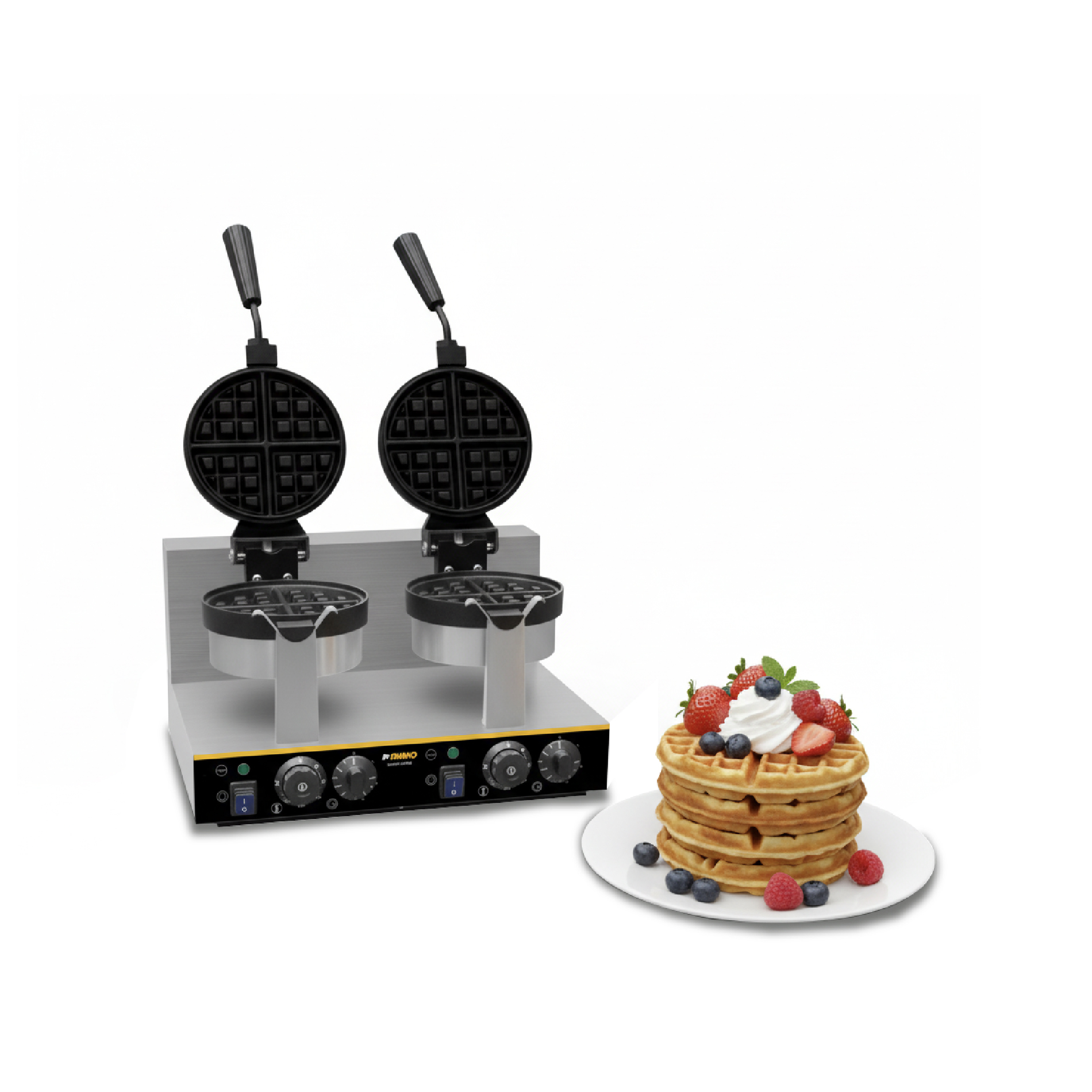 Waflera Belga Giratoria Doble 1,850 W WABE-2400 Rhino