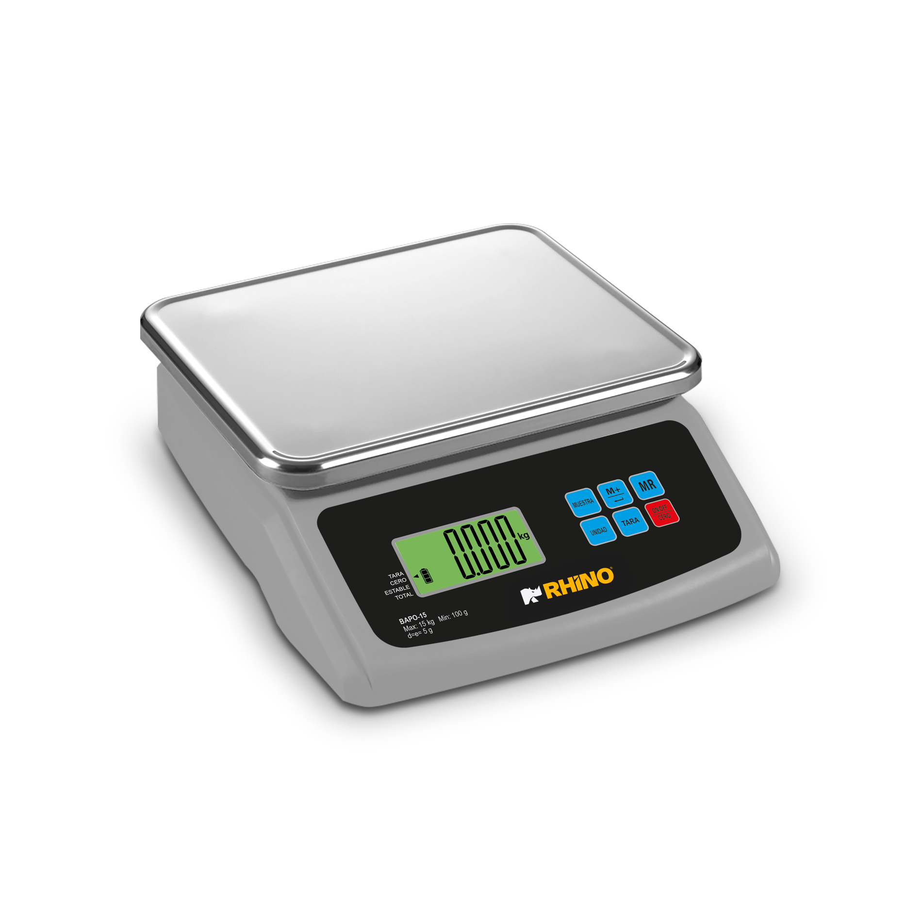 Báscula Electrónica Porcionadora 15 kg RHINO BAPO-15