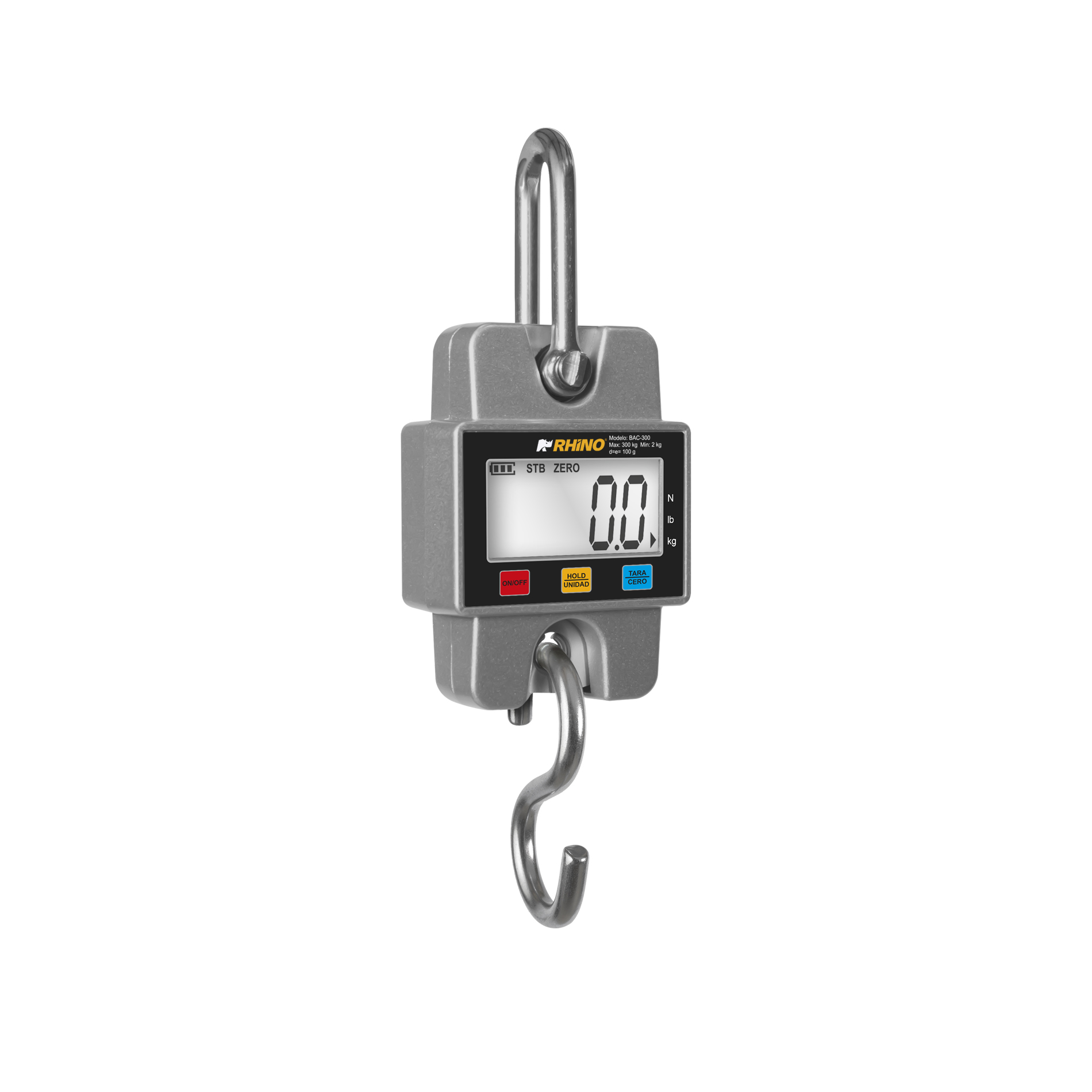 Báscula Electrónica Colgante 300 kg RHINO BAC-300
