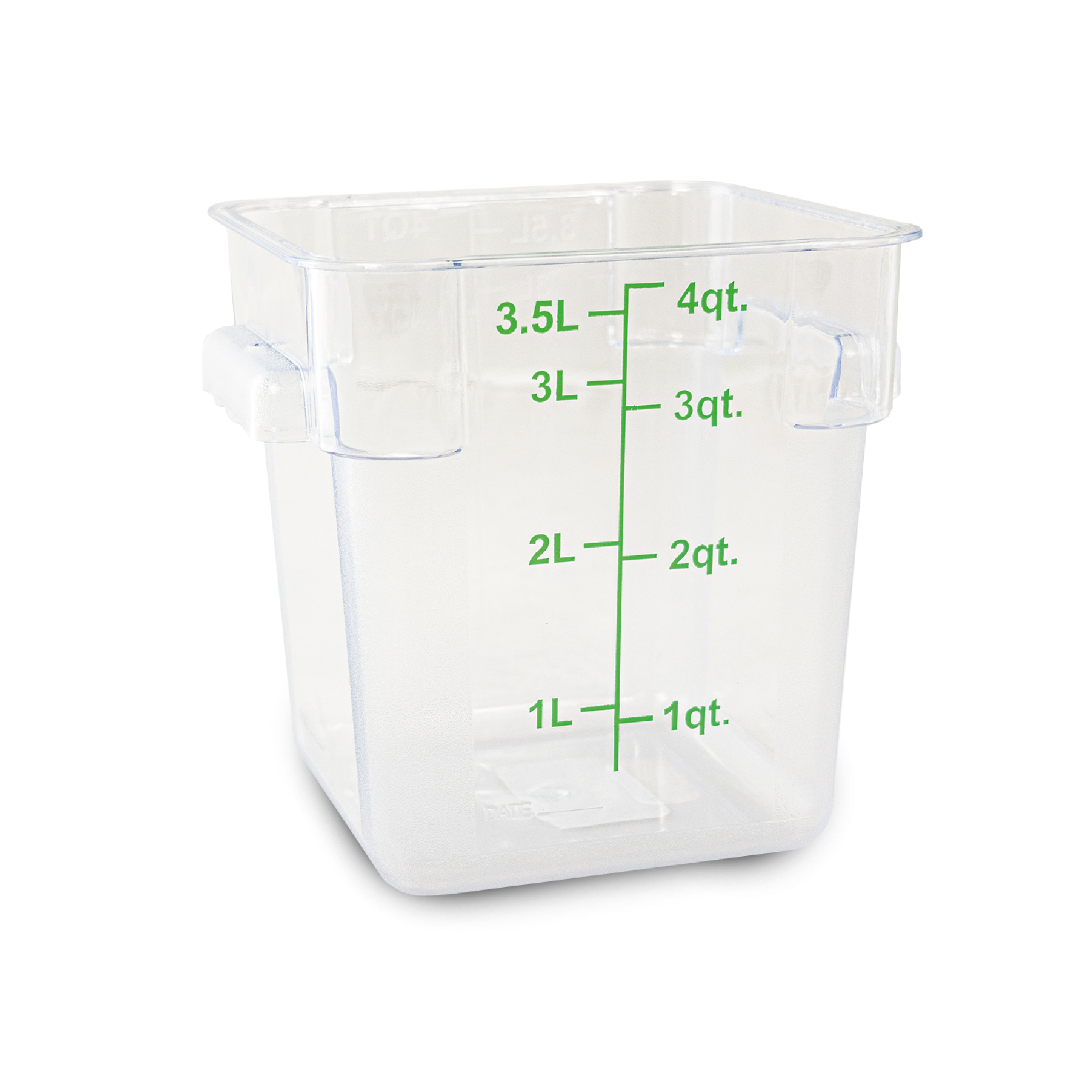 Recipiente Cuadrado de Policarbonato 4 qt REPOCU-4 Caledonia