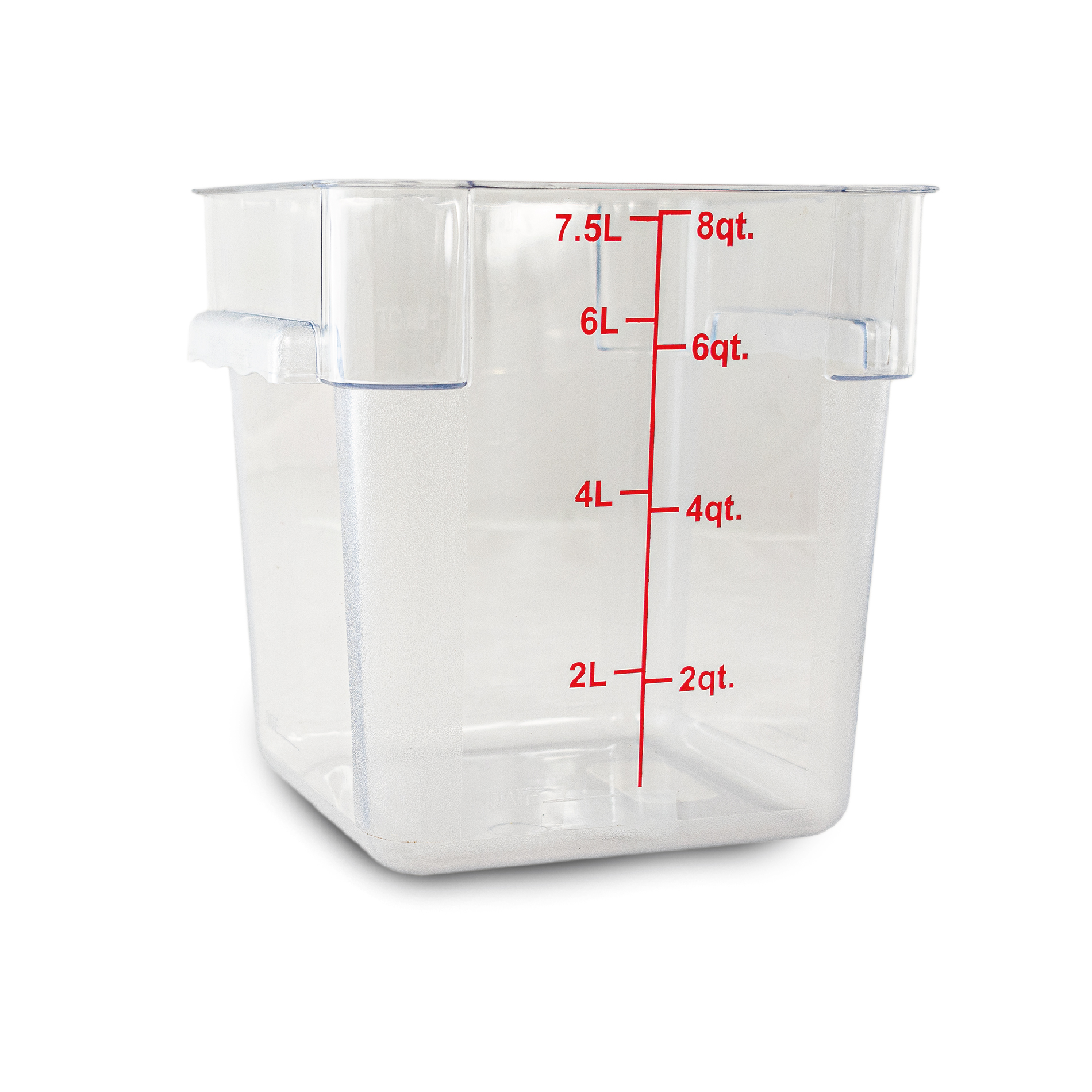 Recipiente Cuadrado de Policarbonato 8 qt REPOCU-8 Caledonia